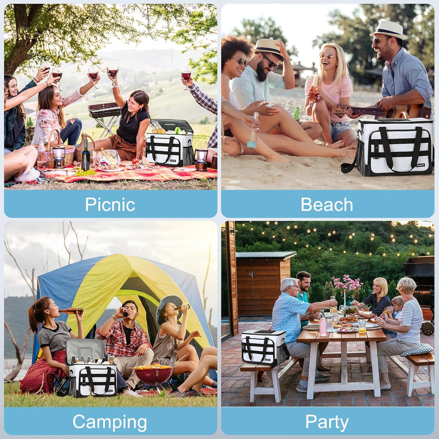 Soft Cooler Bag Large Leakproof Beach Cooler