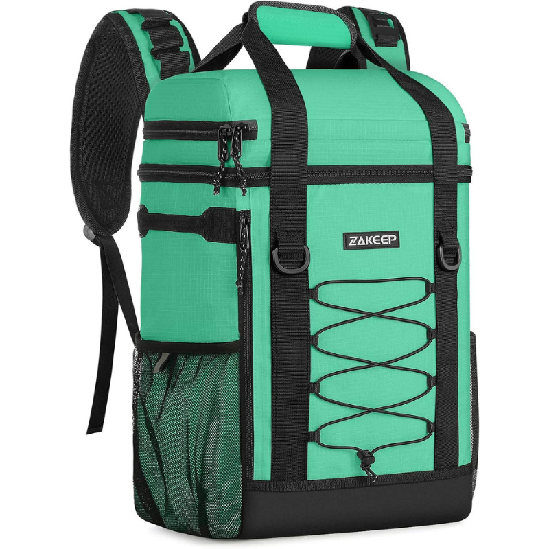 ZAKEEP バックパッククーラー 36缶 多機能 防漏 ミントグリーン クーラーバッグ 保温 保冷 Multifunctional Leakproof Cooler Backpack 36 Cans Mint Green 36 Cans Multifunctional Leakproof Cooler Backpack Green At Zakeep.com