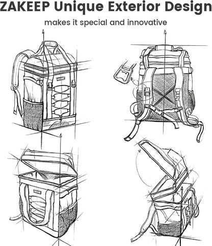 36 Cans Multifunctional Leakproof Cooler Backpack (Gray)