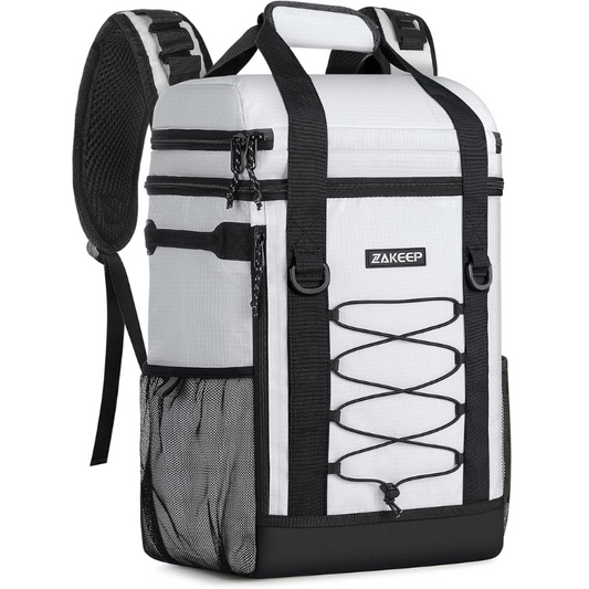 36 Cans Multifunctional Leakproof Cooler Backpack (White)