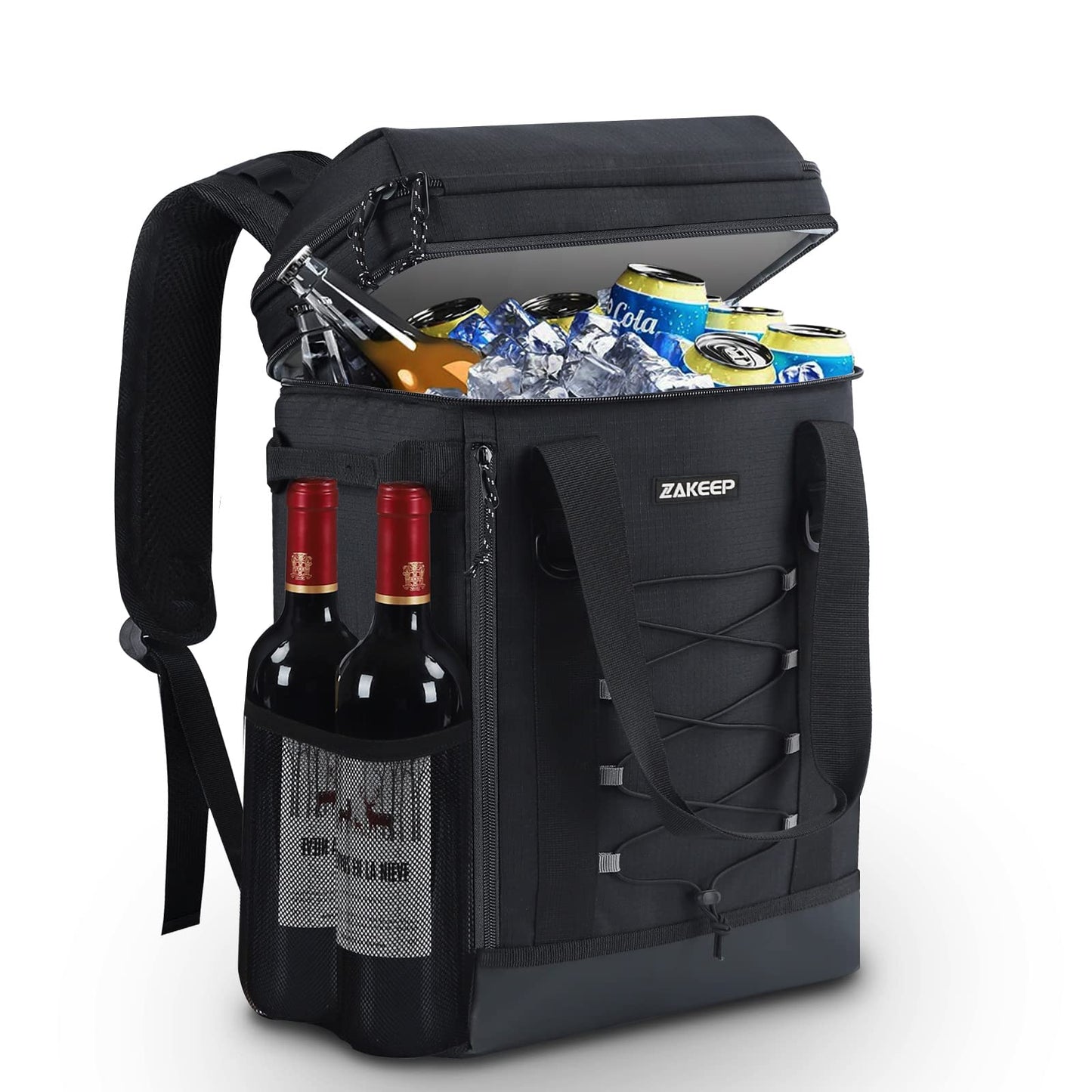 36 Cans Multifunctional Leakproof Cooler Backpack (Black)